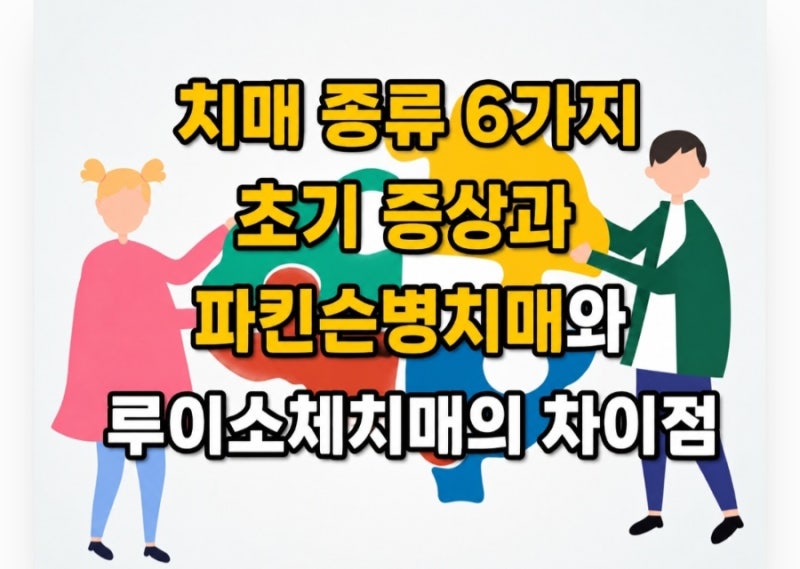 치매 종류 6가지 초기 증상, 파킨슨병 치매와 루이소체 치매의 차이점