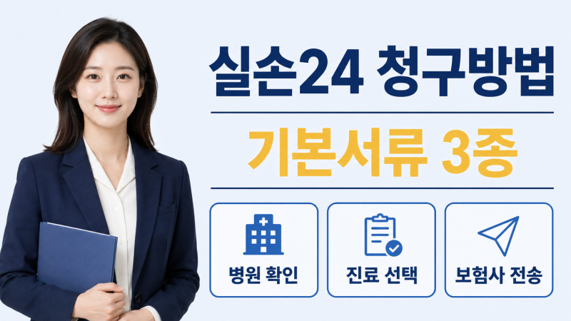 실손24 청구 방법과 필요 서류 2026 총정리 (기본 3종·3단계)