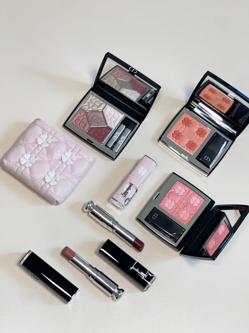 DIOR : 디올 뷰티 네잎클로버 한정판 | 섀도우·블러셔·어딕트 립스틱 발색 & 메이크업 활용팁
