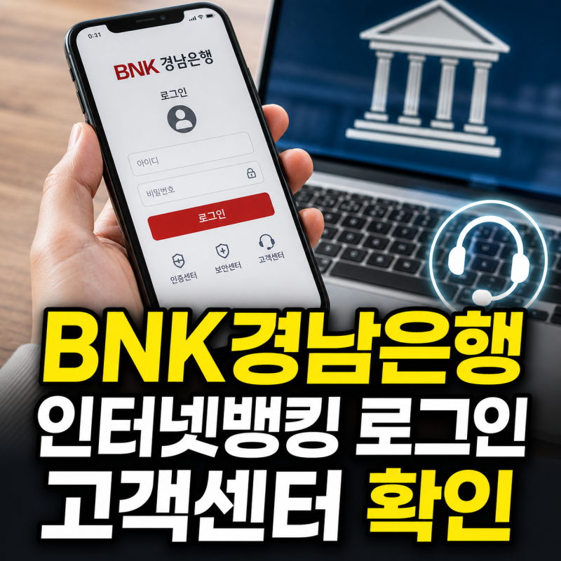 BNK경남은행 홈페이지 바로가기 인터넷뱅킹 로그인 고객센터 전화번호