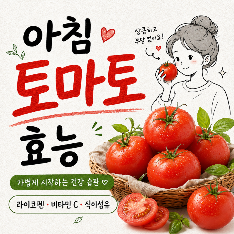 아침 토마토 효능, 공복에 먹어도 될까? 매일 먹으면 좋은 이유와 주의사항