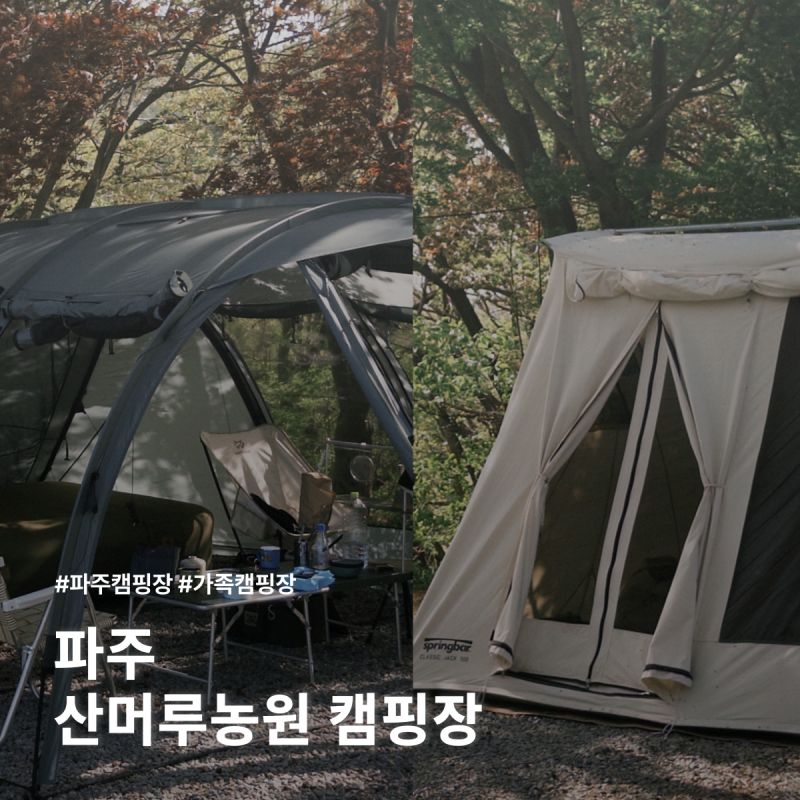 파주 가족 캠핑장 추천 4인 가능한 산머루농원 산토끼B