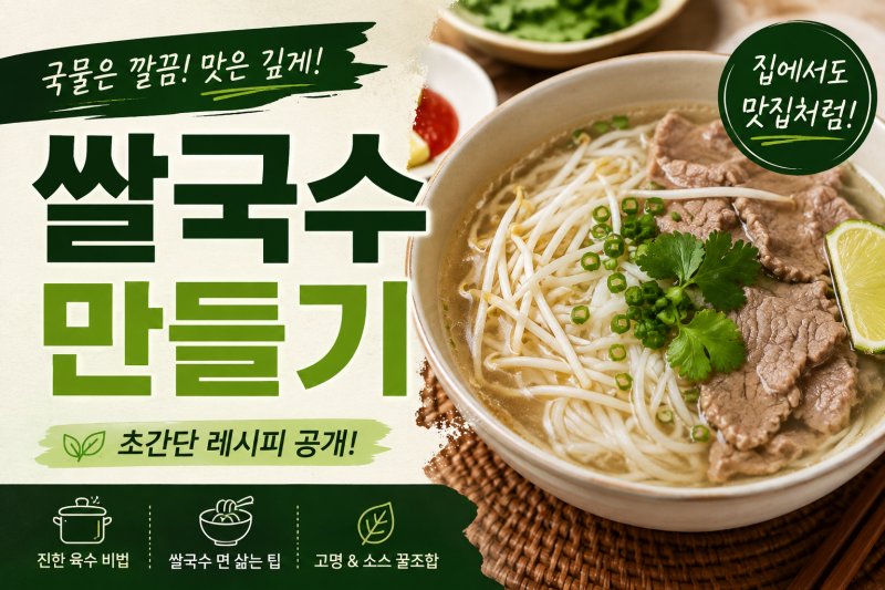 쌀국수 만들기, 집에서 베트남 쌀국수 맛있게 만드는 법