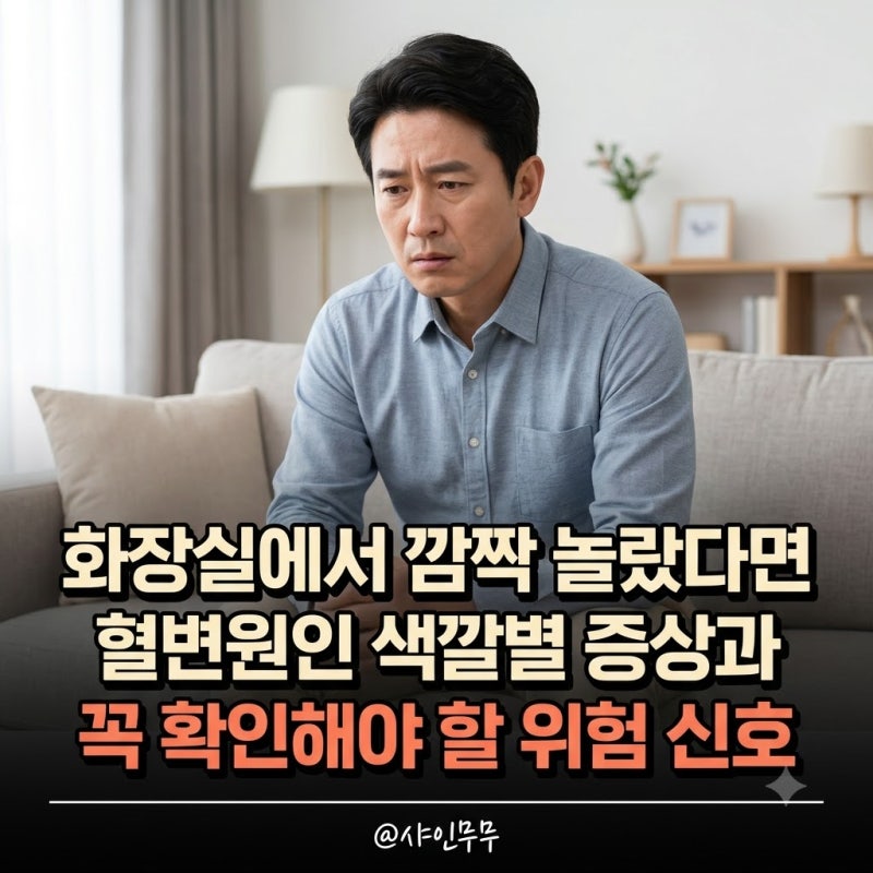 "화장실에서 놀랐다면" 혈변원인 색깔별 증상과 꼭 확인해야 할 위험 신호