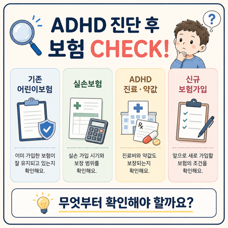 ADHD 진단받으면 보험은 어떻게 될까요? 실손부터 어린이보험까지 확인하세요