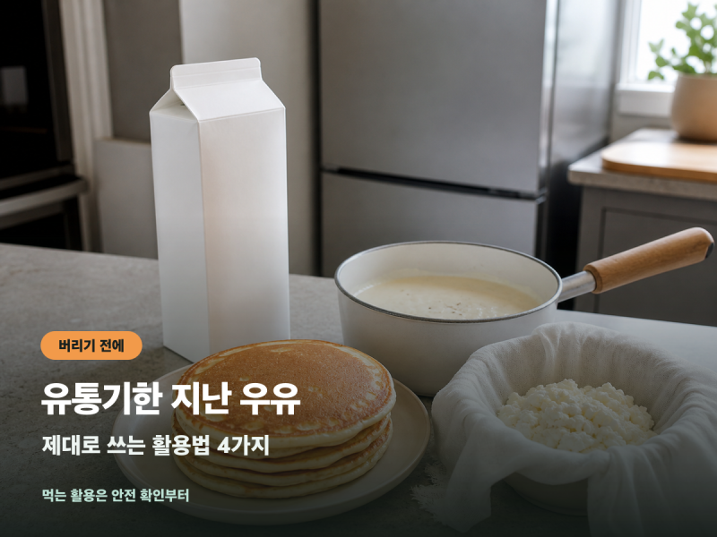 유통기한 지난 우유 활용법 4가지, 버리기 전에 이렇게 써보세요