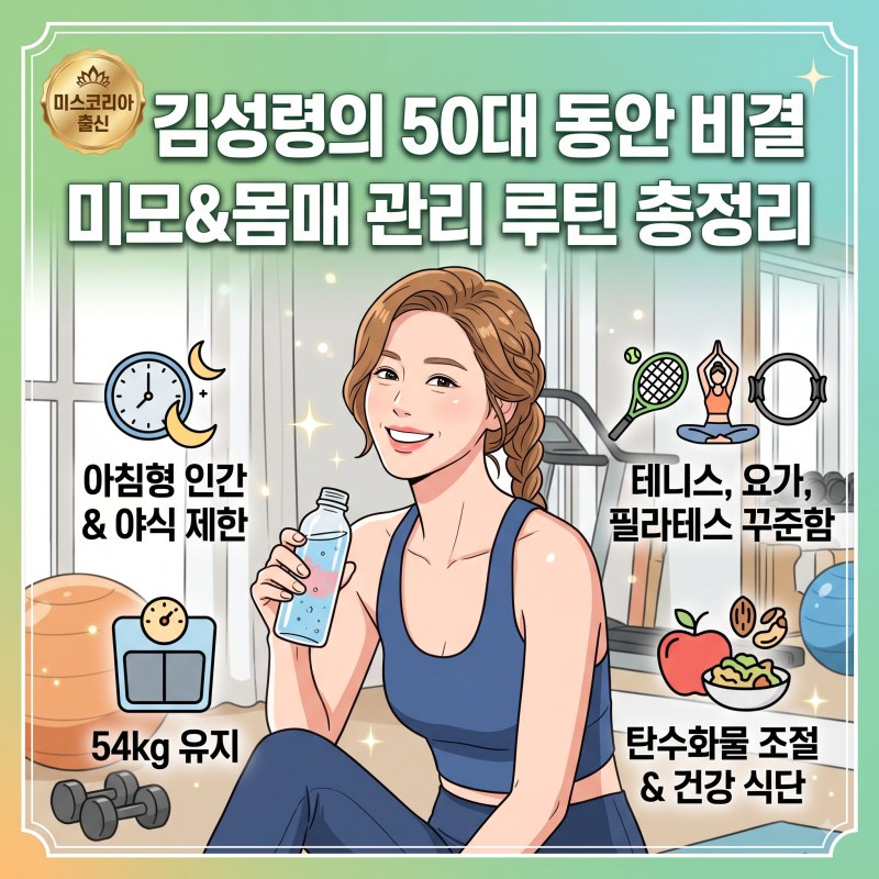 [셀럽 뷰티]미스코리아 김성령 나이 무색한 동안미모 54kg 유지하는 현실적인몸매 관리 비결 ....