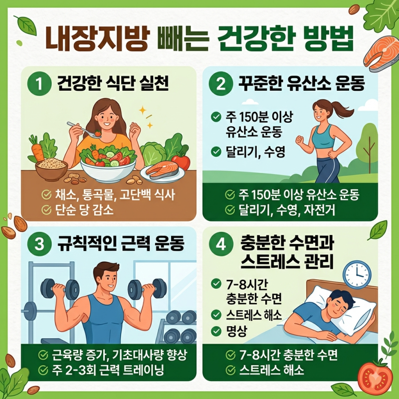 내장지방 빼는 법, 진짜 현실 꿀팁! 식단, 운동, 영양제 완전 정리