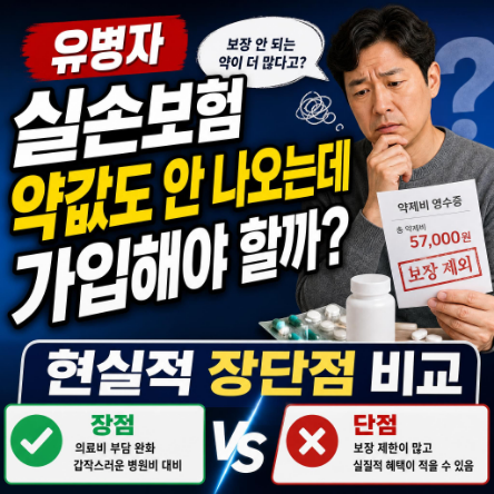 유병자 실손보험 약값도 안 나오는데 가입해야 할까? (현실적 장단점 비교)