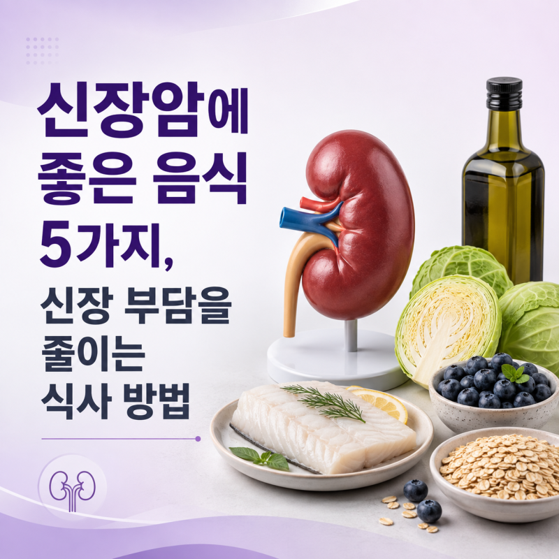 신장암에 좋은 음식 5가지, 신장 부담을 줄이는 식사 방법