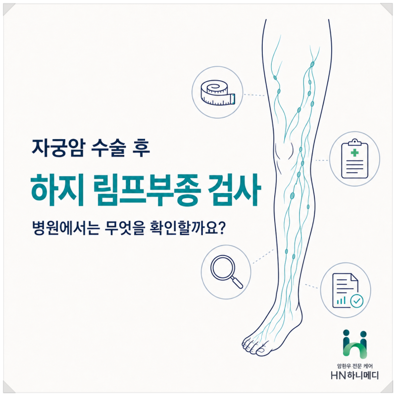 자궁암 수술 후 하지 림프부종 검사, 병원에서는 무엇을 확인할까?