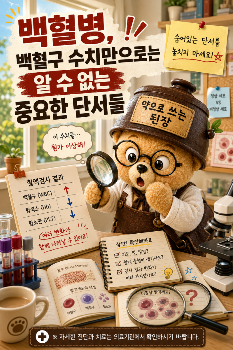 백혈병, 백혈구 수치만으로는 알 수 없는 중요한 단서들