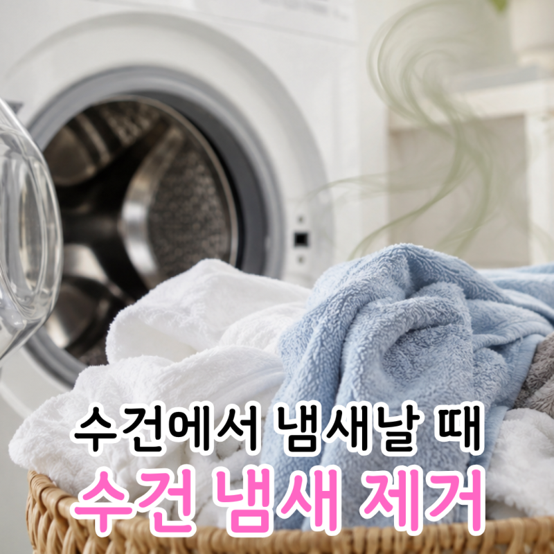 수건 냄새 제거 세탁 후 나는 쉰내 없애는 방법