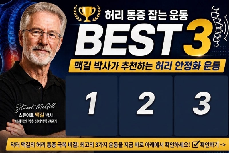 허리통증안녕! 맥길 박사가 추천하는 허리 안정화 운동 BEST 3