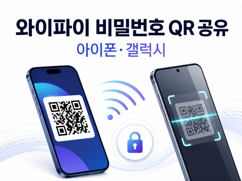 와이파이 비밀번호 QR 공유｜아이폰·갤럭시 연결 방법