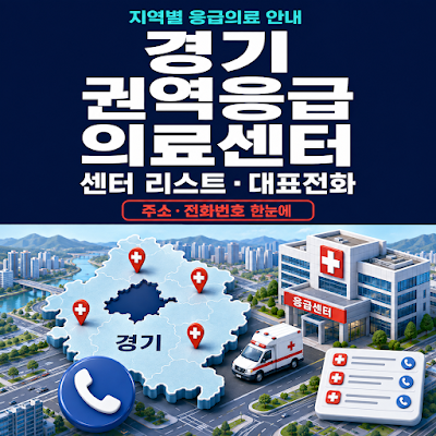 경기 권역응급의료센터 리스트 및 대표 전화번호 안내