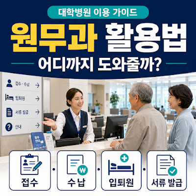 대학병원 원무과 활용 방법｜접수·수납부터 입퇴원·서류 발급까지