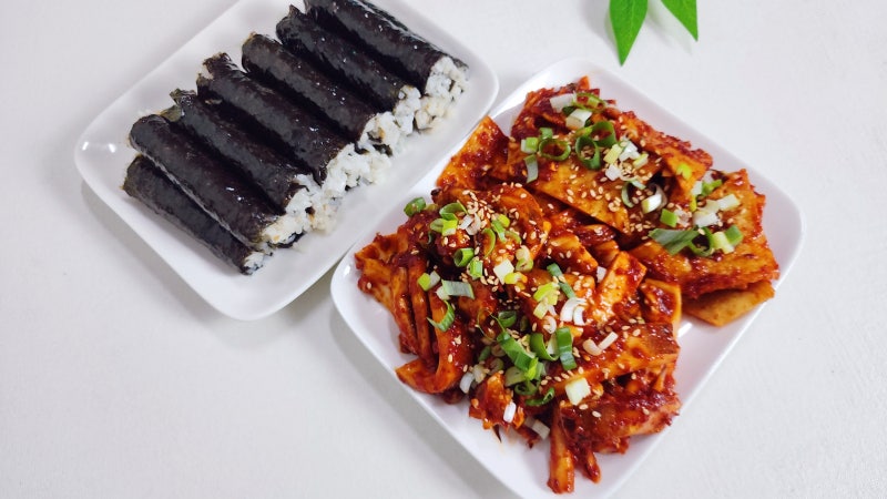 언니네산지직송 충무김밥 오징어 무침 어묵무침 만들기 간단 김밥 도시락 레시피