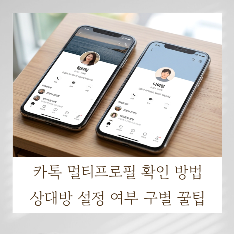 카톡 멀티프로필 확인 방법 : 상대방 설정 여부 구별 꿀팁