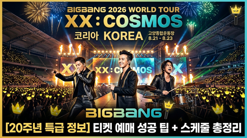 [2026 빅뱅 월드투어 일정 총정리] 20주년 콘서트 고양 스타디움부터 티켓 예매 팁까지