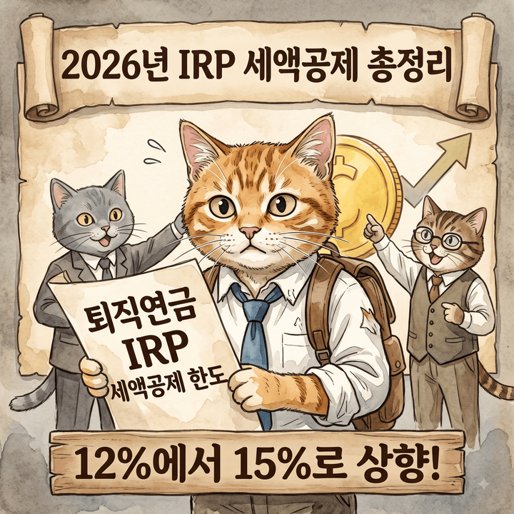 IRP 세액공제 한도 2026년 총정리, 기본 공제율 12%에서 15%로 상향되면 내 절세액은 얼마나 달라....