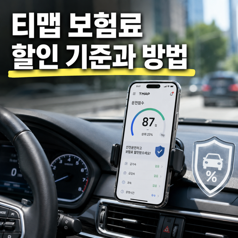 티맵 보험료 할인 기준과 방법, 점수만 높으면 받을 수 있을까?