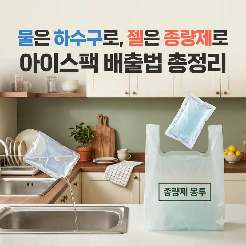 아이스팩 버리는 법, 물·젤형 종류별 분리배출 방법