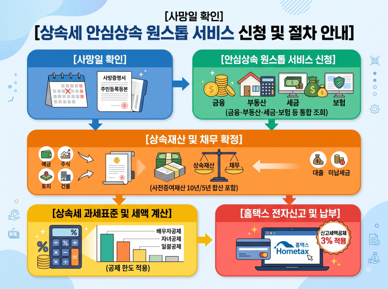 2026년 상속세 신고 절차와 법정 기한, 공제 한도 및 홈택스 신고 가이드