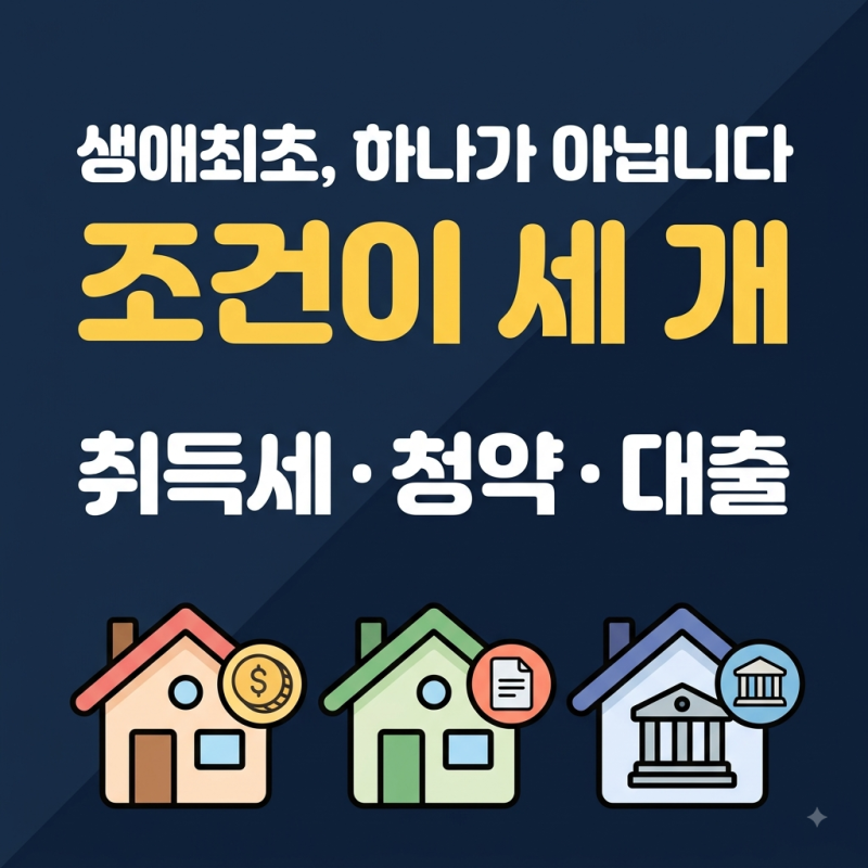 생애최초 주택구입 조건, 취득세는 되는데 청약은 왜 안 될까