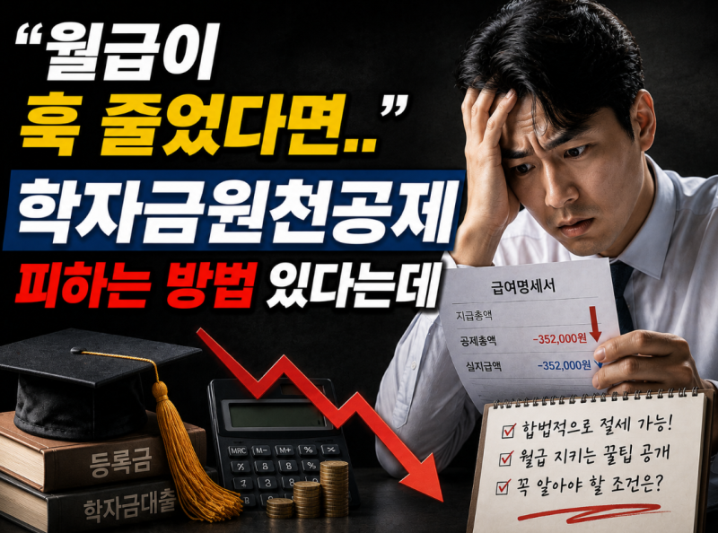 "월급이 훅 줄었다면.." 학자금원천공제 피하는 방법 있다는데