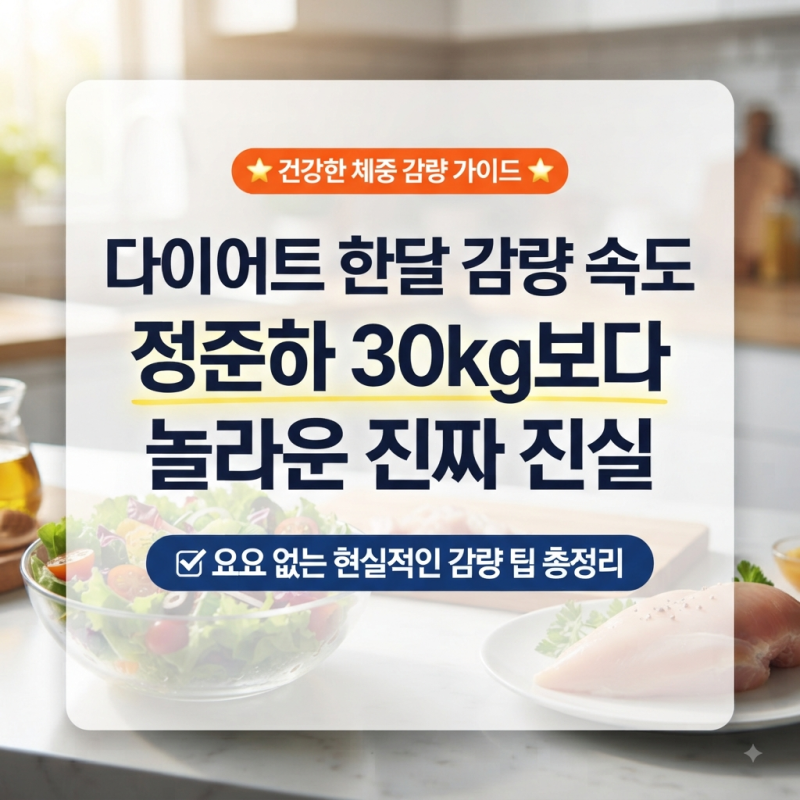 다이어트 한달 감량 적정 속도, 정준하 2달 반 30kg 숫자보다 놀라운 건 따로 있었습니다