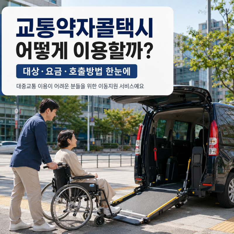 교통약자콜택시 어떻게 이용할까? 대상·요금·호출방법 한눈에