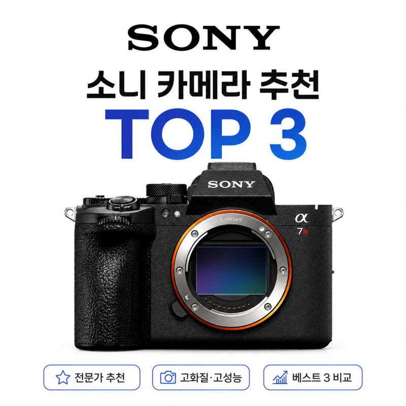 소니 카메라 추천 TOP3, 풀프레임 미러리스 A7M4·A7M5·A7R6 비교