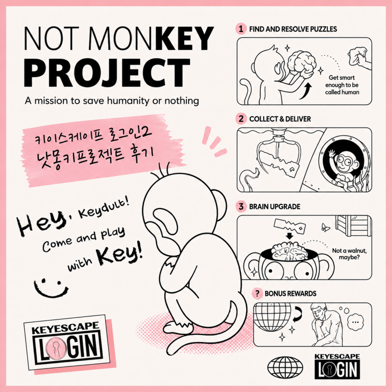 키이스케이프 낫몽키 프로젝트 2인팟 후기 | 강남 방탈출 추천
