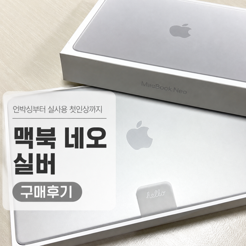 맥북 네오 실버 256GB 구매후기｜실물 색상부터 사용 후기까지