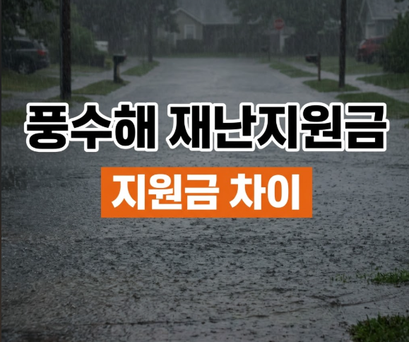 풍수해보험 재난지원금 중복 보상 가능할까? 보장 차이 및 지원 기준 완벽 비교