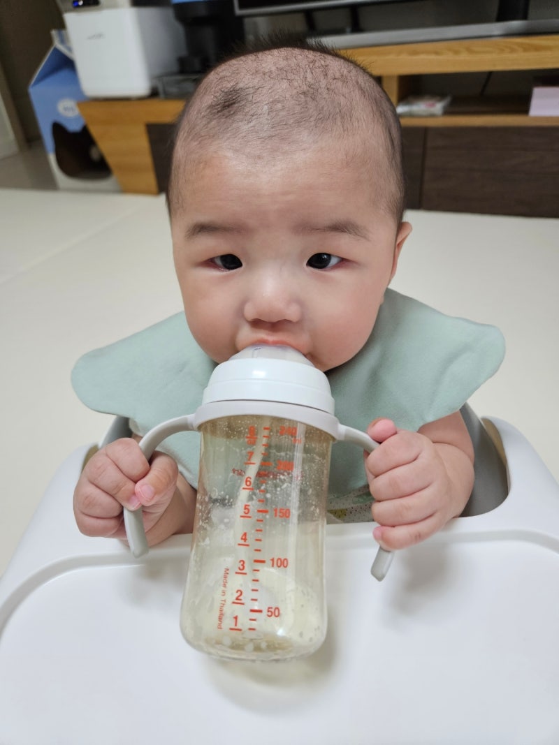 더블하트 추빨대 : 4개월 5개월 아기 더블하트 모유실감 호환 추빨대 사용 후기