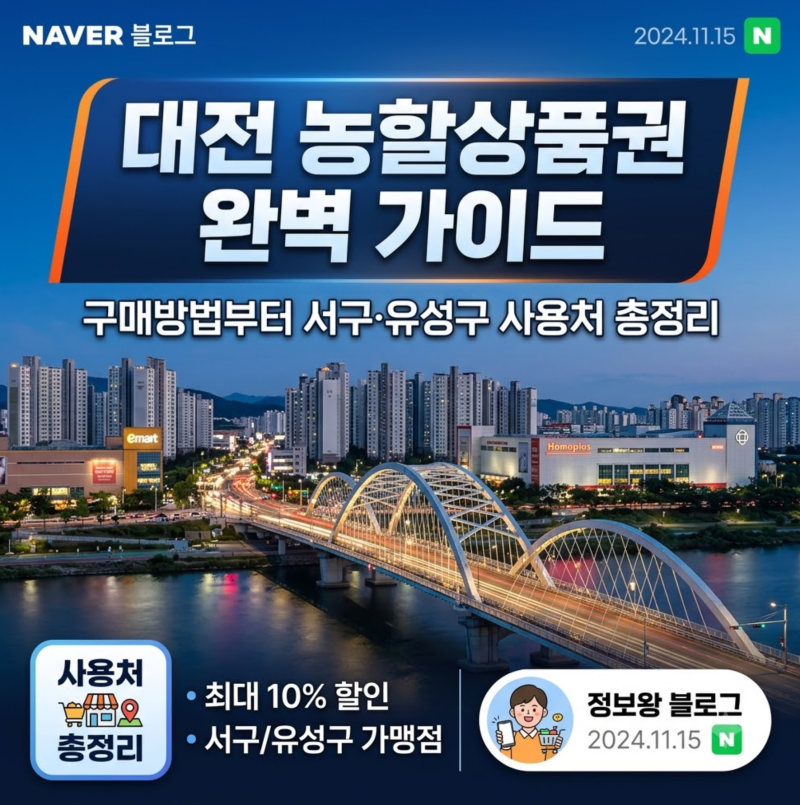 대전 농할상품권 구매방법 어떻게? 구매앱과 서구 유성구 사용처 확인