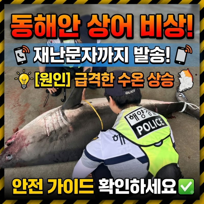 재난문자까지 발송된 동해안 상어 출현, 원인과 안전 가이드 확인하세요
