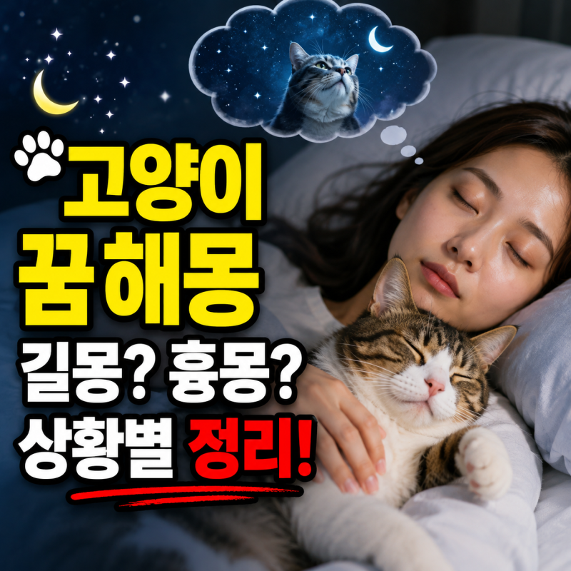 고양이 꿈 해몽 의미는? 길몽 흉몽 상황별 풀이