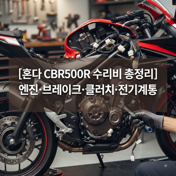 혼다 CBR500R 수리비 총정리｜엔진·브레이크·클러치·전기계통