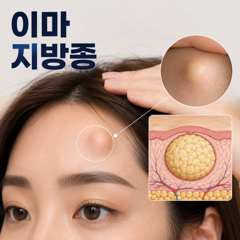 이마에 말랑한 혹이 점점 커진다면? 대구 이마 지방종 수술 전 확인할 것