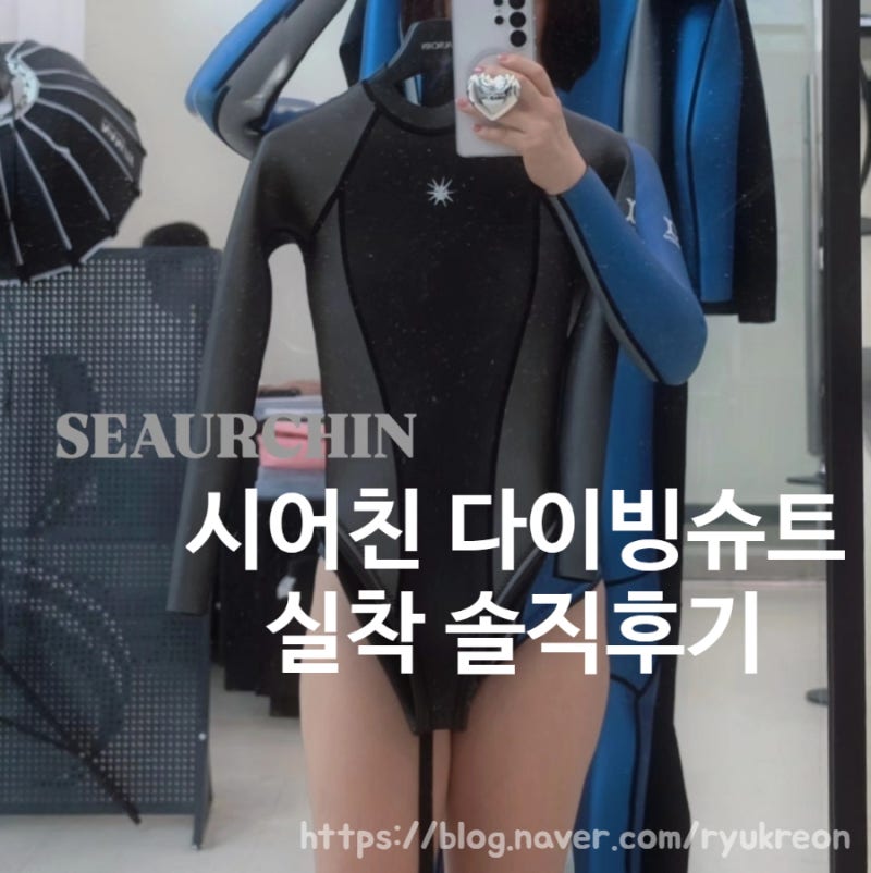 직접 착용_ 시어 친 프리다이빙 슈트 실착 후기! 사이즈 팁부터 착용감까지