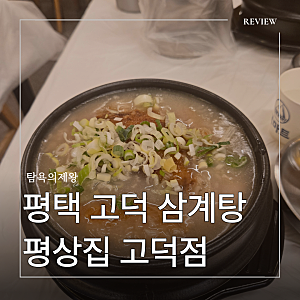 평택 고덕 삼계탕, 평상집 고덕점 누룽지삼계탕 정말 진하던데 후기 남겨봐요