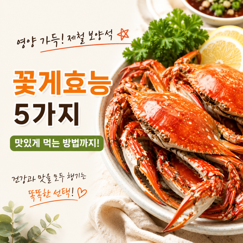 꽃게 효능 제철 꽃게 영양성분, 먹는 방법, 주의사항