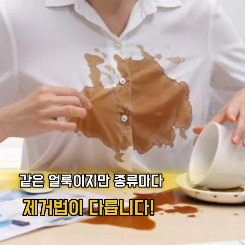 옷 얼룩제거 세탁법, 기름·과일·커피·땀 얼룩 지우는 방법