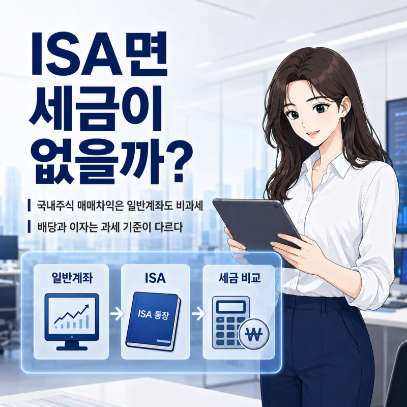 ISA로 국내주식 투자하면 세금이 없을까? 양도소득세 과세 구간 정리