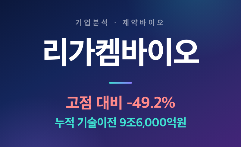 리가켐바이오 주가 49% 낙폭과 ADC 파이프라인 하반기 분석