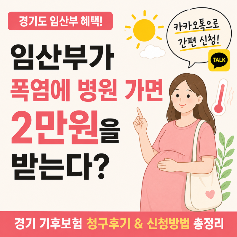 임산부가 폭염에 병원 가면 2만원을 받는다? | 임산부 경기 기후보험 청구후기 (+ 진행상황 업....