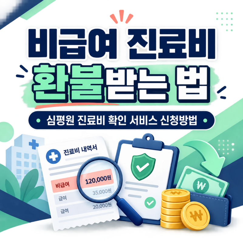 비급여 진료비 환불받는 법｜심평원 진료비 확인 서비스 신청방법